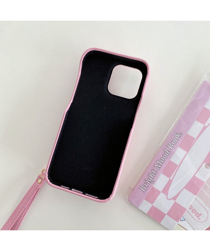 Coque iPhone 13 Pro Max avec miroir intégré à lanière