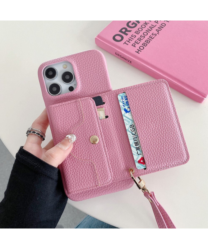 Coque iPhone 13 Pro Max avec miroir intégré à lanière