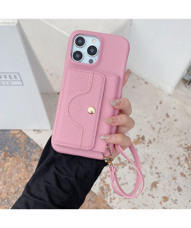 Coque iPhone 13 Pro Max avec miroir intégré à lanière