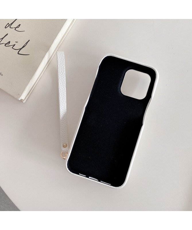 Coque iPhone 13 Pro Max avec miroir intégré à lanière