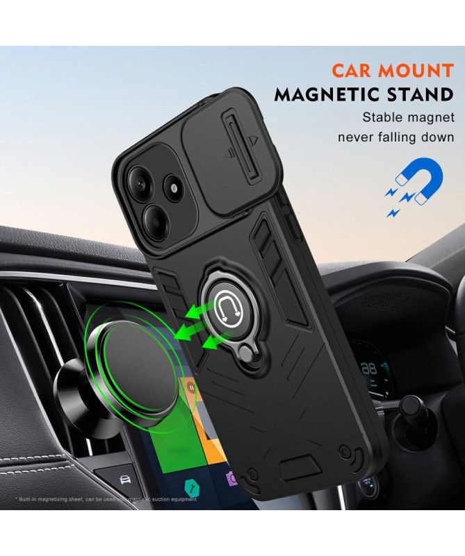 CAMSHIELD - Coque Xiaomi Redmi Note 14 avec Protection de Caméra et Support Multifonction