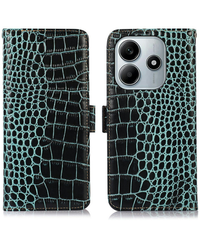 Eleganza - Housse Xiaomi Redmi Note 14 en Cuir Véritable Texture Crocodile