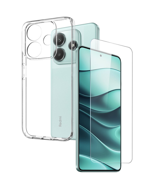 Clarios - Coque Xiaomi Redmi Note 14 Transparente avec Protection Complète