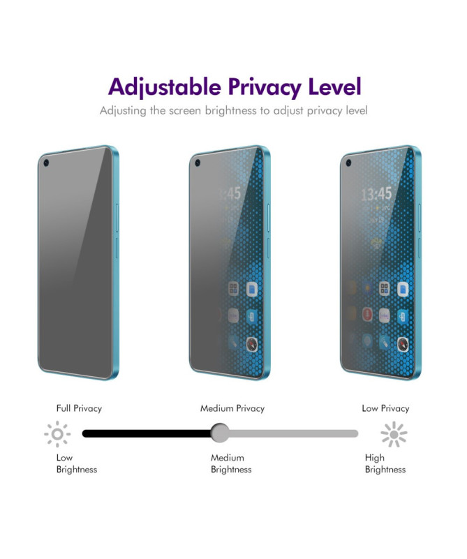 Film écran Oppo Find X5 Lite en verre trempé et filtre de confidential