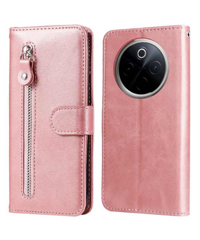 Housse OnePlus 13 Zipper Pocket effet cuir