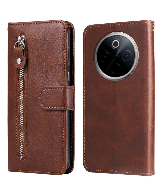 Housse OnePlus 13 Zipper Pocket effet cuir