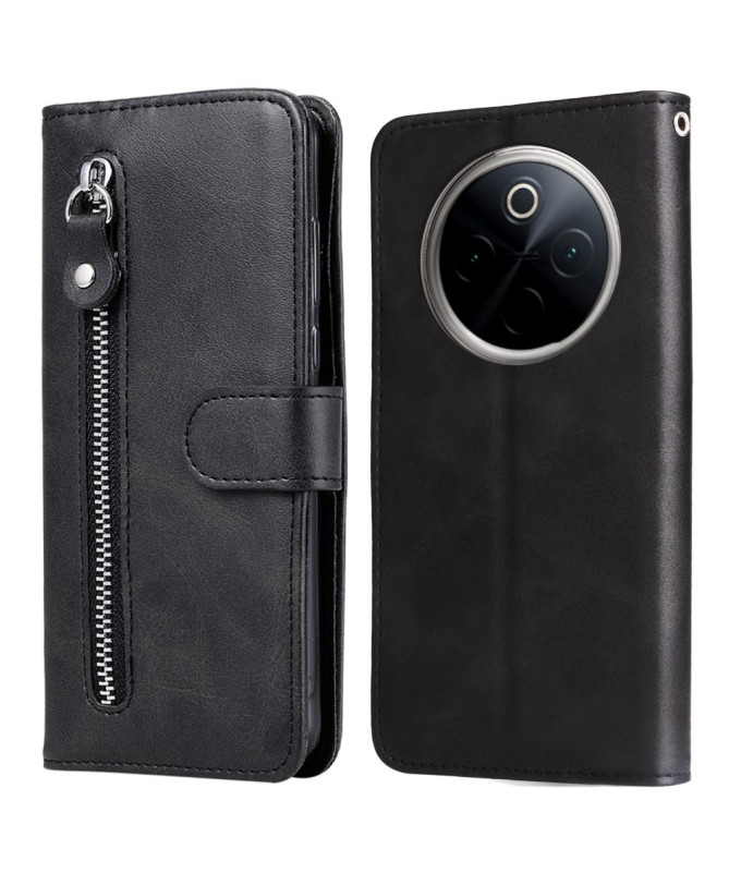 Housse OnePlus 13 Zipper Pocket effet cuir