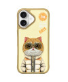 Coque iPhone 16 Plus Chat Brodé I'm Cute