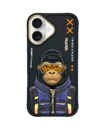 Coque iPhone 16 Plus Gorille Brodé