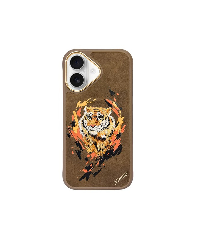 Coque iPhone 16 Plus Tigre Brodé