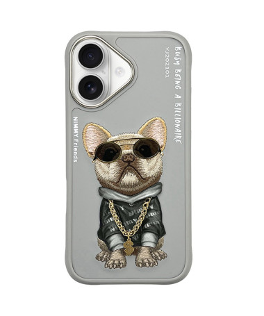 Coque iPhone 16 Plus Bouledogue Chic