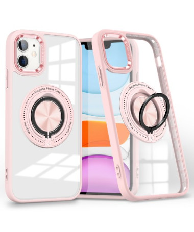 Coque Magnétique iPhone 12/12 Pro avec Support Rotatif - Rose