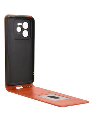 Monza - Housse Verticale Realme GT 7 Pro avec Porte-Carte Marron Clair - photo 12
