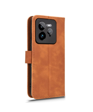 CLASSICO - Étui Realme GT 7 Pro Portefeuille Soft touch Marron Clair - photo 2