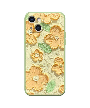 Coque iPhone 13 Marguerites Peintes - Jaune