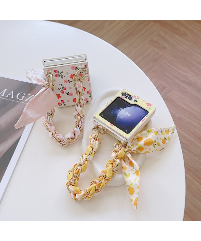 Coque Samsung Galaxy Z Flip 5 Summer Bloom avec Chaîne