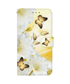 Housse OnePlus 13 Papillons et Fleurs avec Fonction Portefeuille