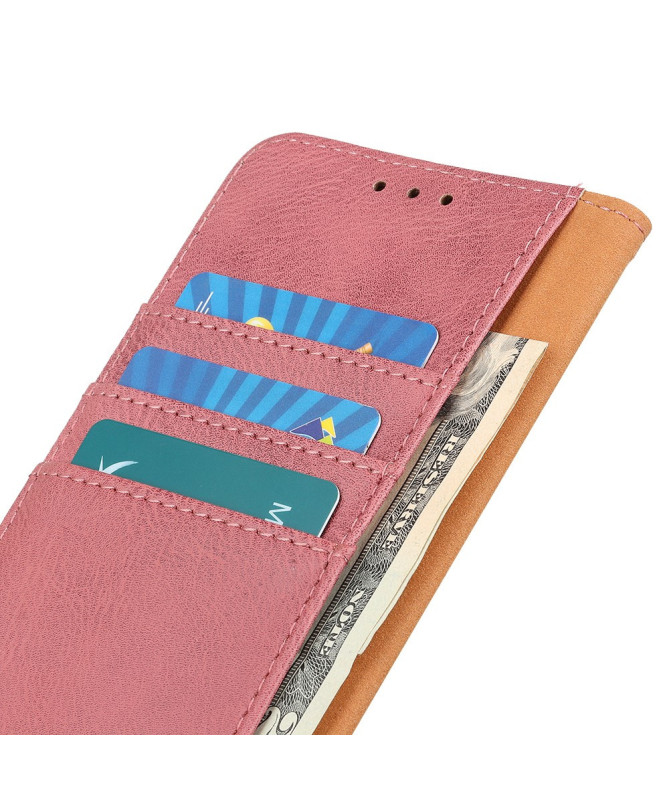 Housse Motorola Moto G15 KHAZNEH Effet Cuir Porte Cartes