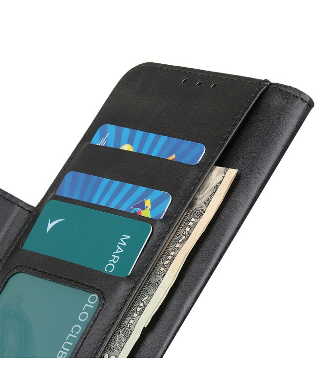 Housse Motorola Moto G15 portefeuille simili cuir mat