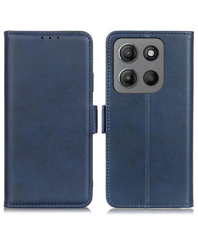 Housse Motorola Moto G15 portefeuille simili cuir mat