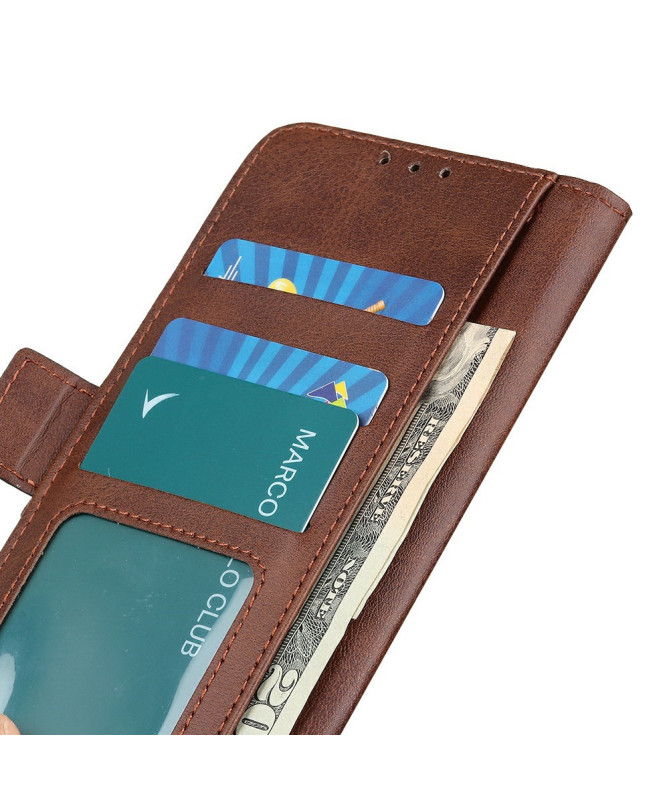 Housse Motorola Moto G15 portefeuille simili cuir mat