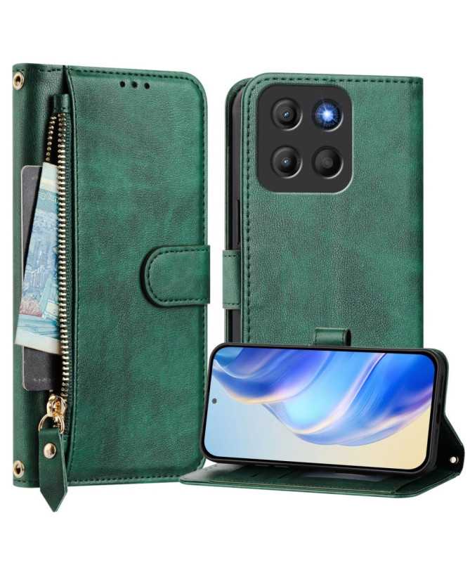 Housse Motorola Moto G15 Porte-Cartes à Lanière