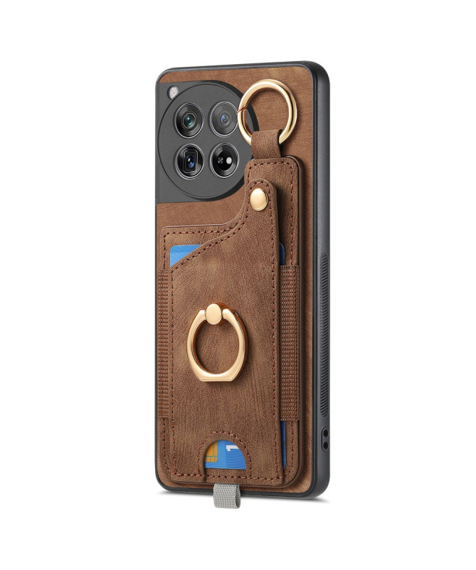 Coque OnePlus 12 Portefeuille en Cuir Vintage VINTA