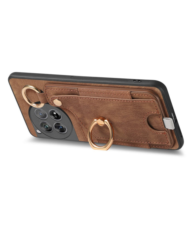 Coque OnePlus 12 Portefeuille en Cuir Vintage VINTA