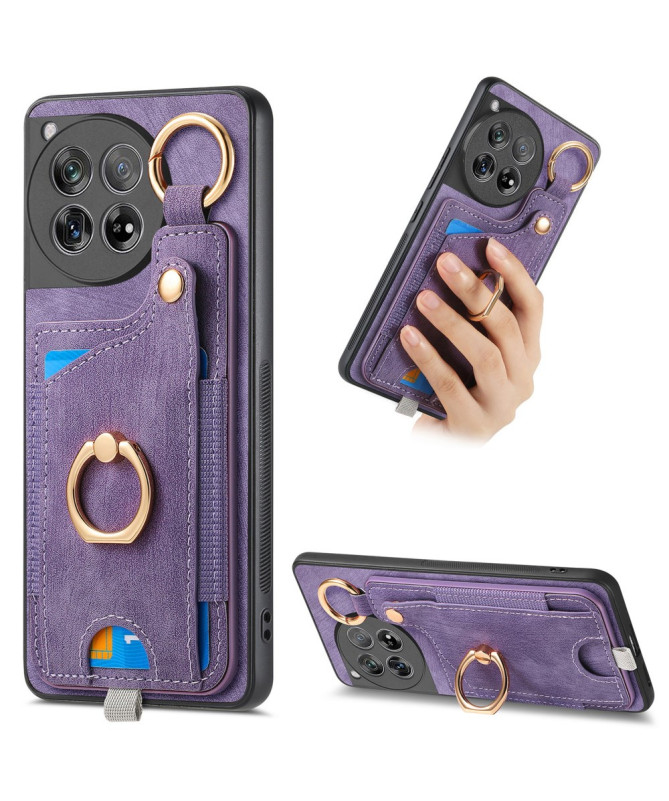 Coque OnePlus 12 Portefeuille en Cuir Vintage VINTA