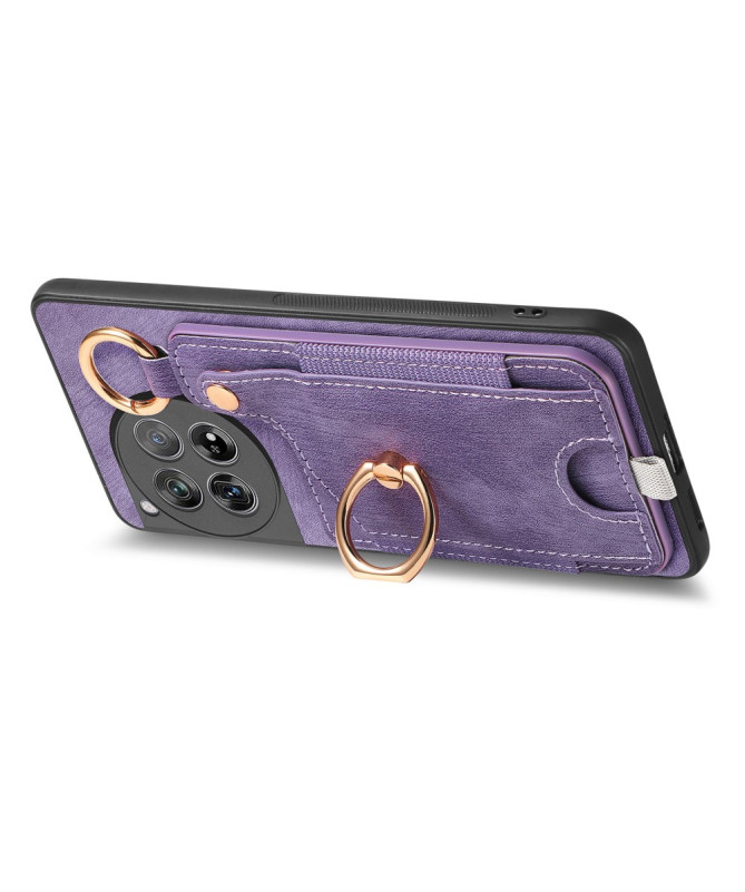 Coque OnePlus 12 Portefeuille en Cuir Vintage VINTA