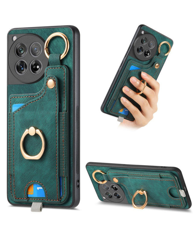 Coque OnePlus 12 Portefeuille en Cuir Vintage VINTA