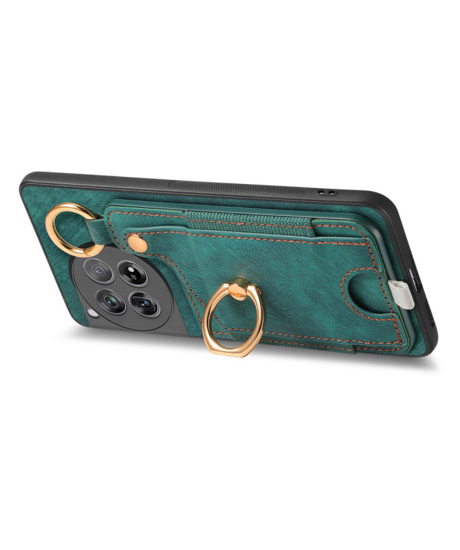 Coque OnePlus 12 Portefeuille en Cuir Vintage VINTA