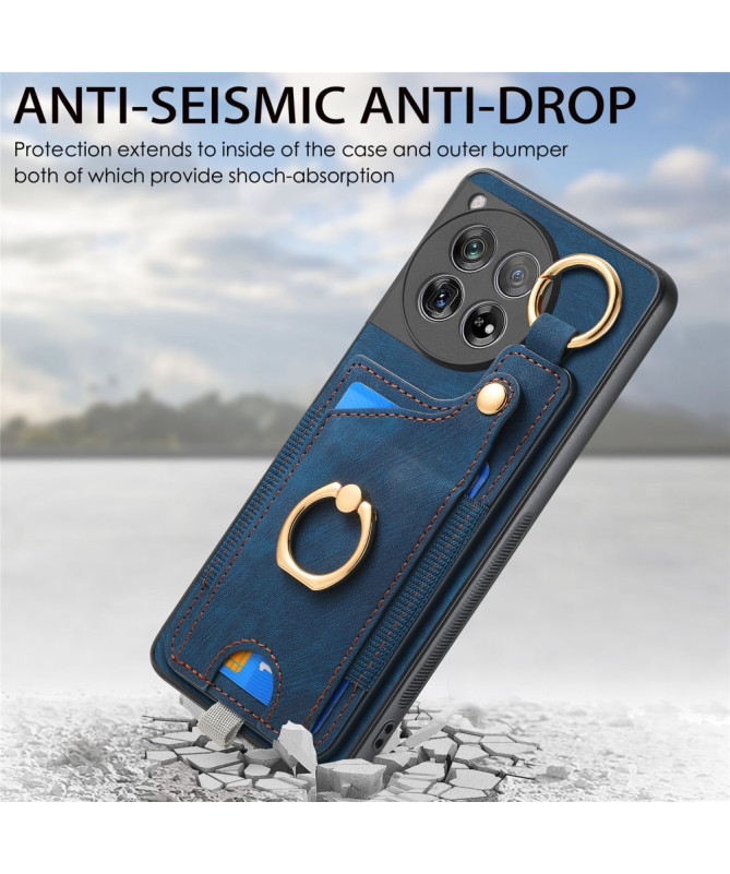 Coque OnePlus 12 Portefeuille en Cuir Vintage VINTA