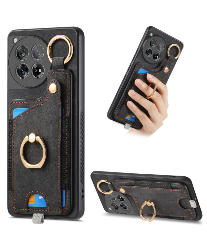 Coque OnePlus 12 Portefeuille en Cuir Vintage VINTA