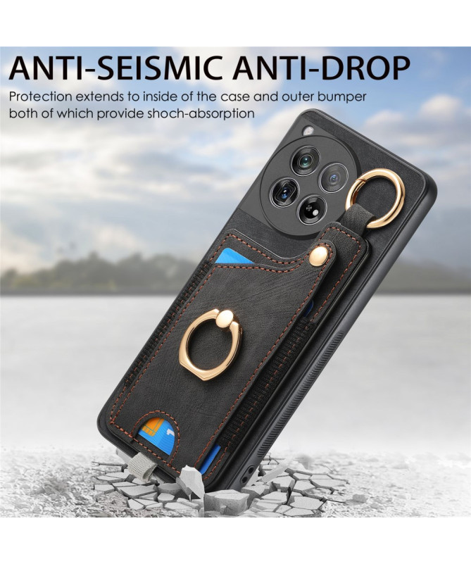 Coque OnePlus 12 Portefeuille en Cuir Vintage VINTA