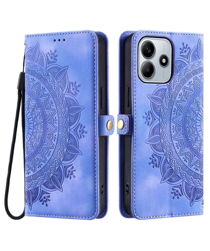 Housse Xiaomi Redmi Note 14 Mandala avec Porte-Cartes et Dragonne
