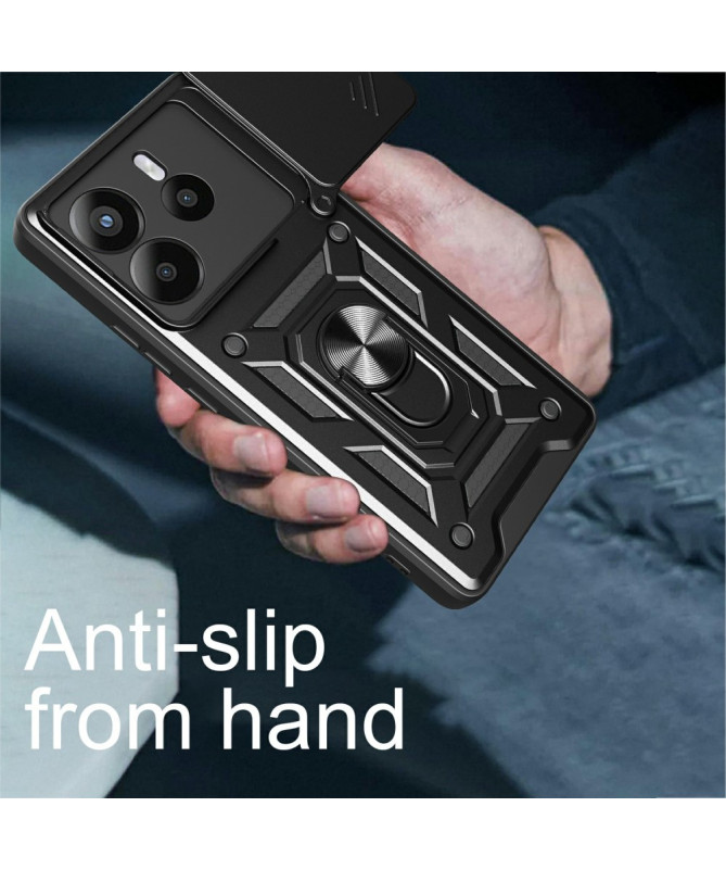 FORTEX - Coque Xiaomi Redmi Note 14 protection caméra et support rotat