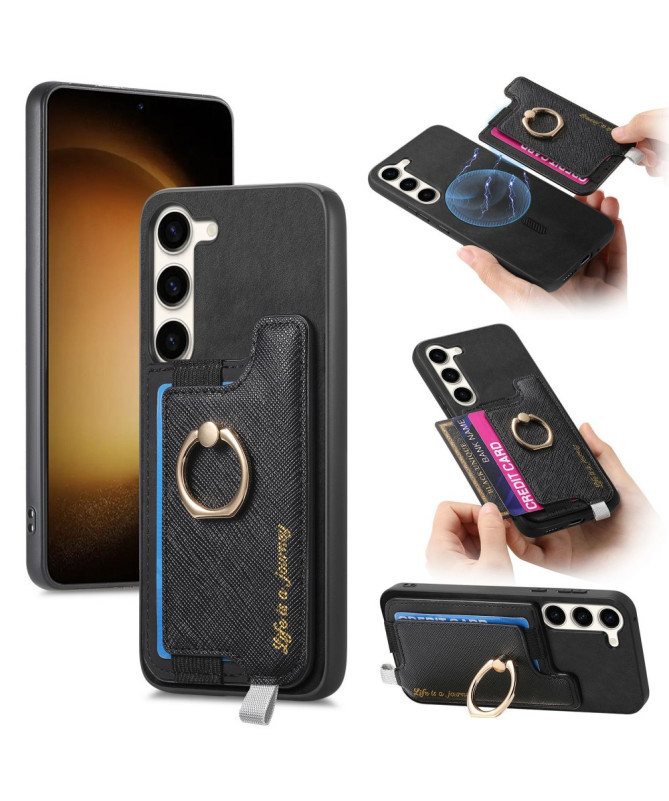 KARTER - Coque Samsung Galaxy S23 Plus avec Porte-Carte Détachable et 