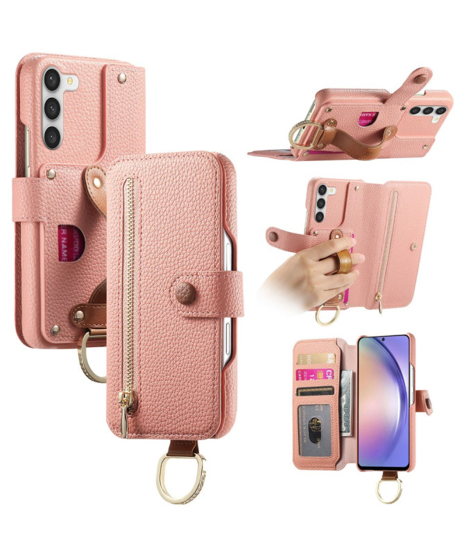 Étui Samsung Galaxy S23 Plus Portefeuille Effet Cuir et RFID