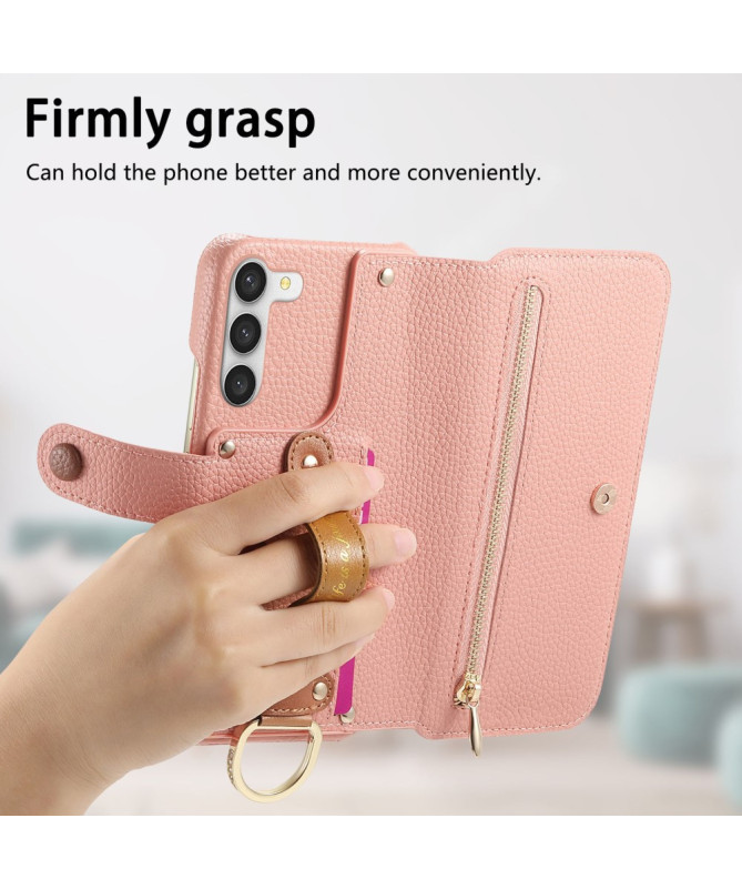 Étui Samsung Galaxy S23 Plus Portefeuille Effet Cuir et RFID