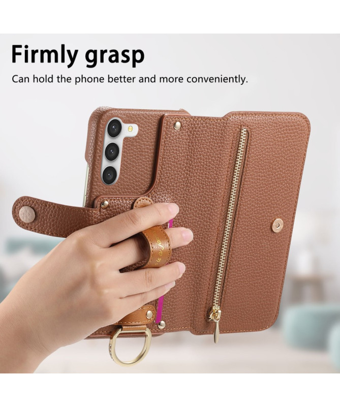 Étui Samsung Galaxy S23 Plus Portefeuille Effet Cuir et RFID