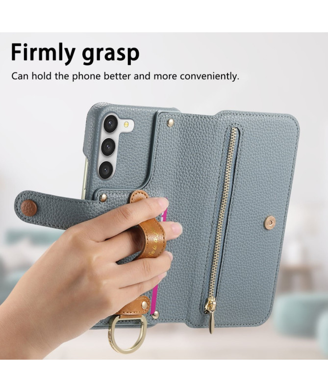 Étui Samsung Galaxy S23 Plus Portefeuille Effet Cuir et RFID