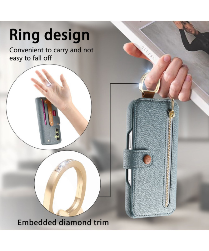 Étui Samsung Galaxy S23 Plus Portefeuille Effet Cuir et RFID