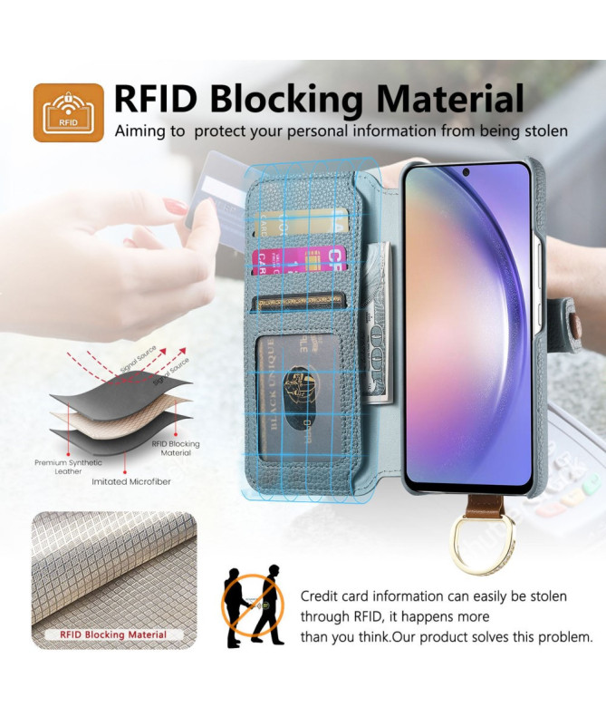 Étui Samsung Galaxy S23 Plus Portefeuille Effet Cuir et RFID