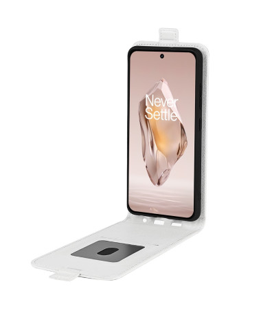OnePlus 12R - Housse simili cuir avec rabat verticale Blanc - photo 5