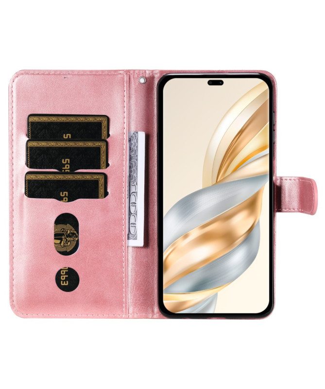 Honor Magic 7 Lite - Housse Zipper Pocket effet cuir