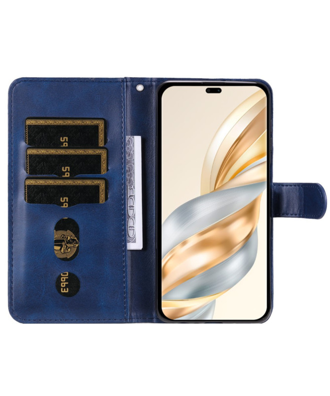 Honor Magic 7 Lite - Housse Zipper Pocket effet cuir