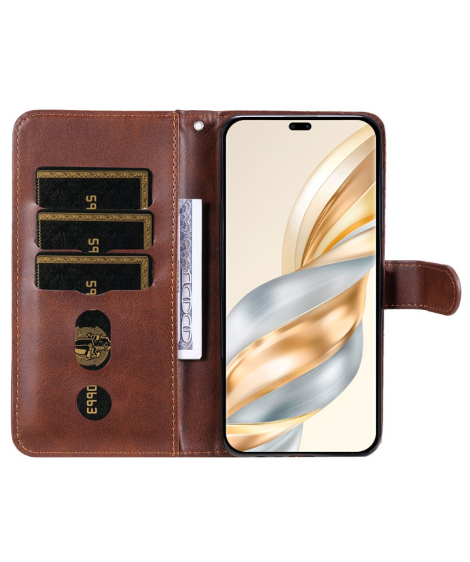 Honor Magic 7 Lite - Housse Zipper Pocket effet cuir