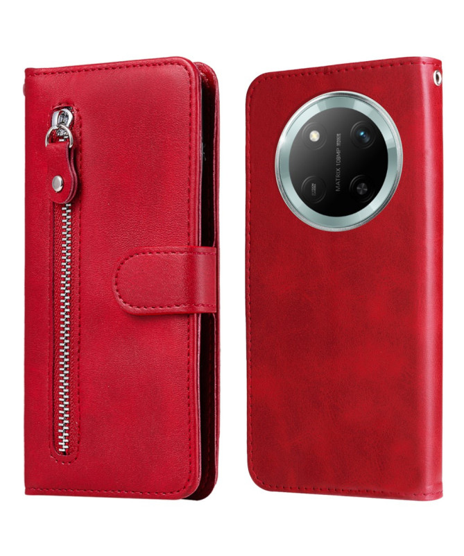 Honor Magic 7 Lite - Housse Zipper Pocket effet cuir