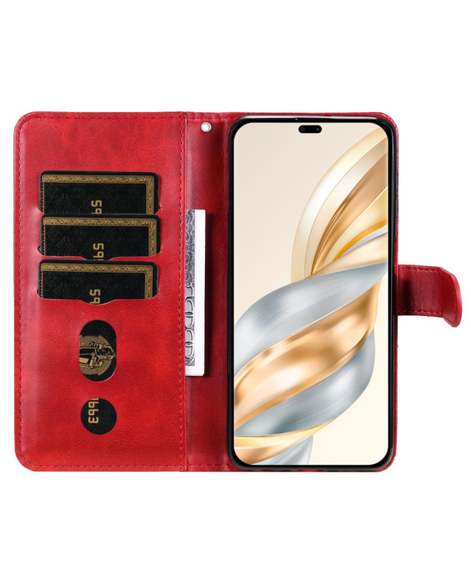 Honor Magic 7 Lite - Housse Zipper Pocket effet cuir